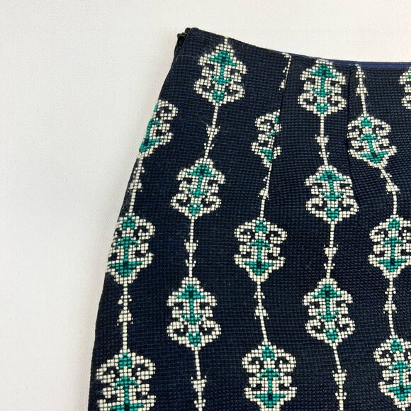 Zara Basic Womens Straight Skirt Multicolor Paisley Side Zipper Mini Size Medium - Picture 3 of 10